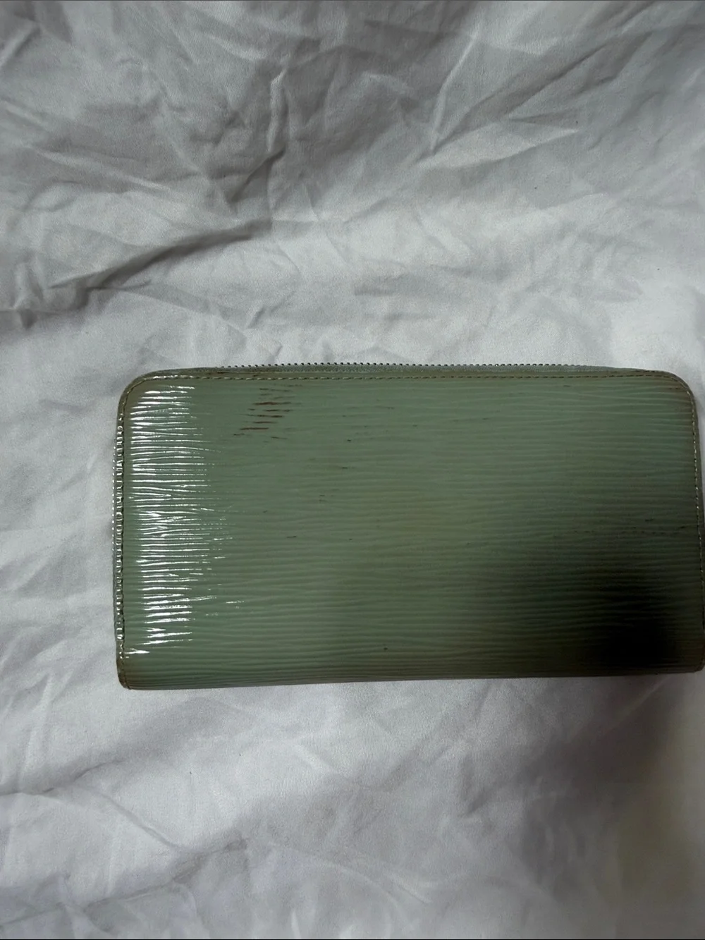 Louis Vuitton Epi Zip-Around Wallet in Sage Green